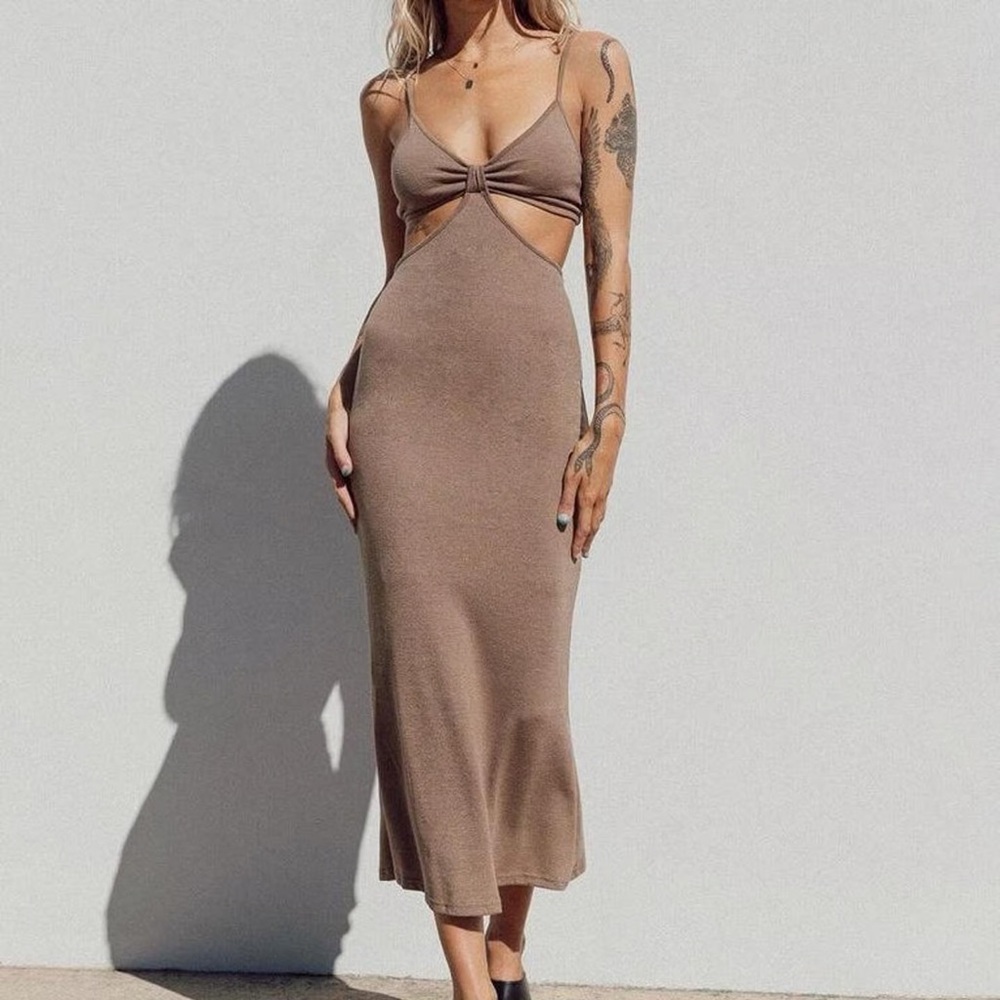 Princess Polly Tan Maxi Dress